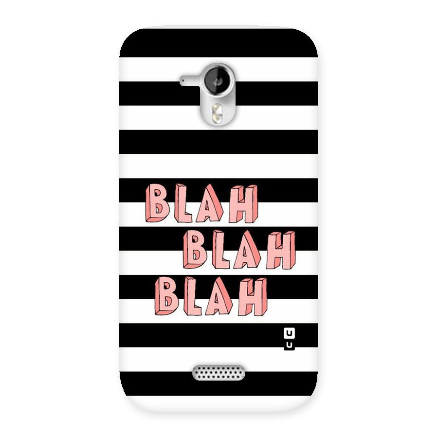 Blah Bold Stripes Back Case for Micromax Canvas HD A116