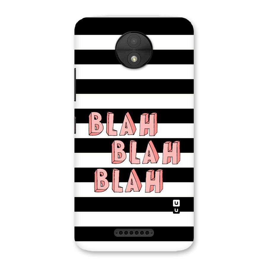 Blah Bold Stripes Back Case for Moto C