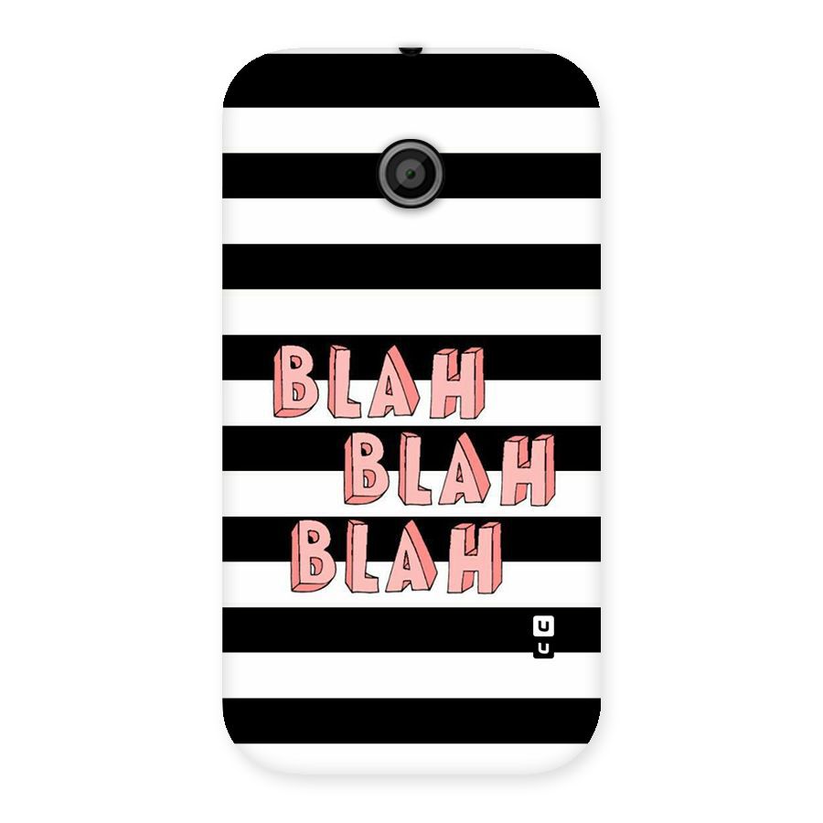 Blah Bold Stripes Back Case for Moto E