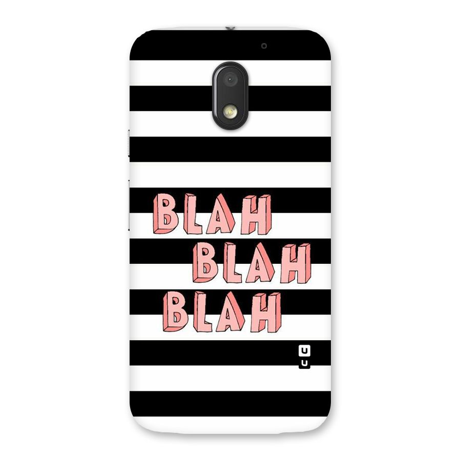 Blah Bold Stripes Back Case for Moto E3 Power