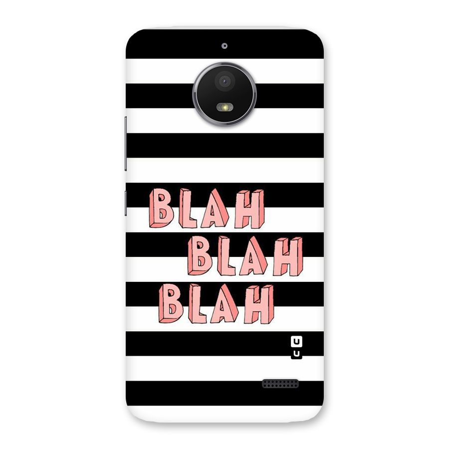 Blah Bold Stripes Back Case for Moto E4