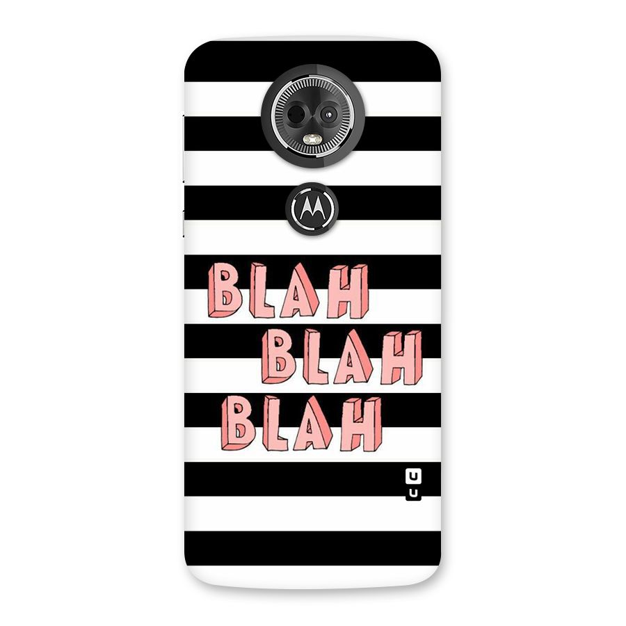 Blah Bold Stripes Back Case for Moto E5 Plus