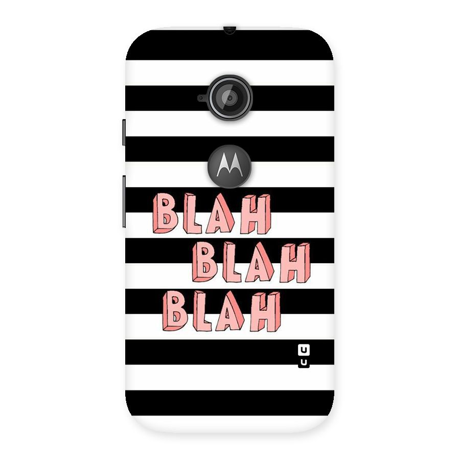 Blah Bold Stripes Back Case for Moto E 2nd Gen