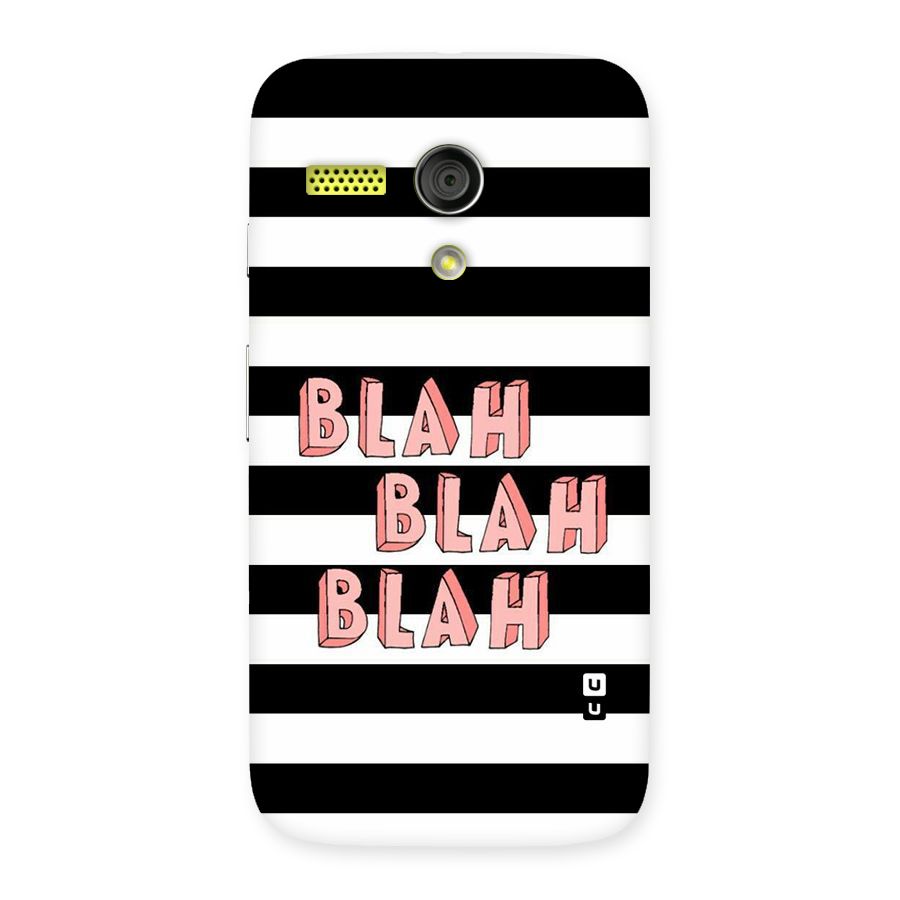 Blah Bold Stripes Back Case for Moto G