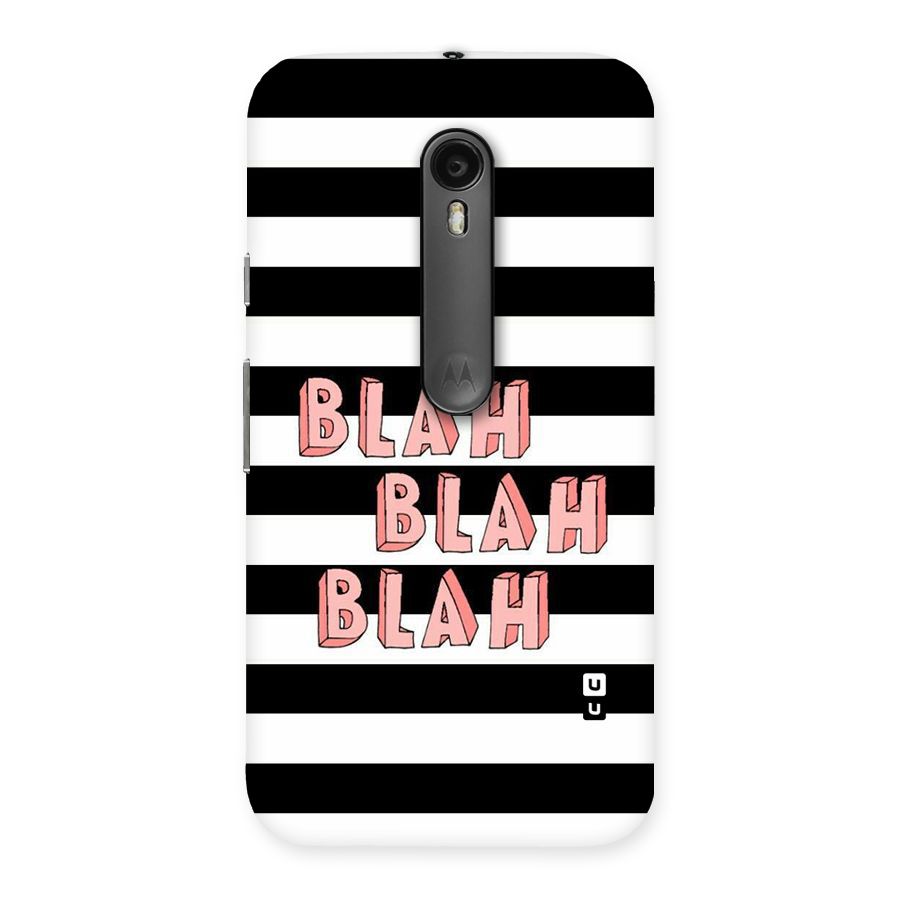 Blah Bold Stripes Back Case for Moto G3