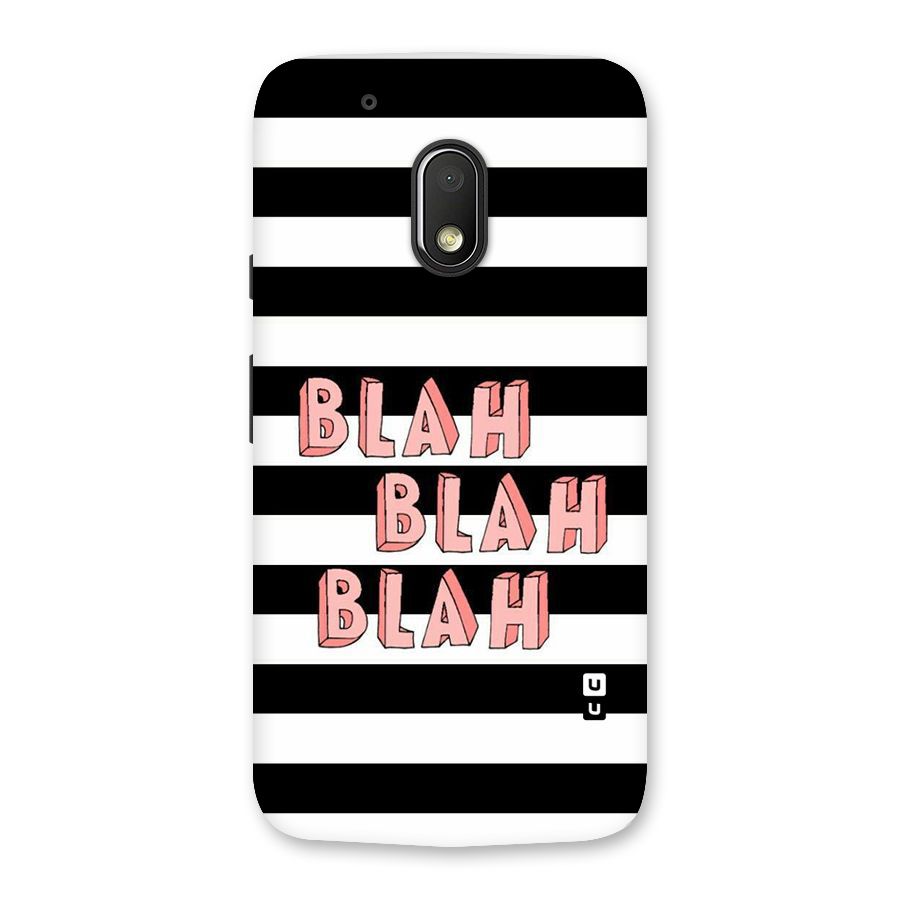 Blah Bold Stripes Back Case for Moto G4 Play