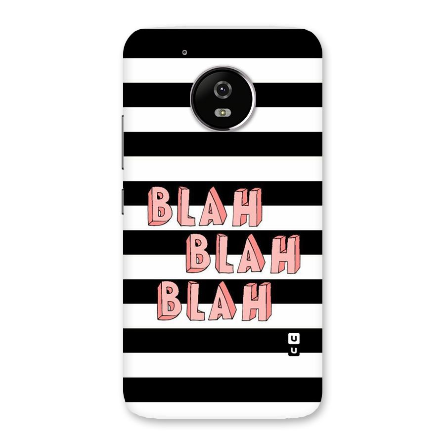 Blah Bold Stripes Back Case for Moto G5