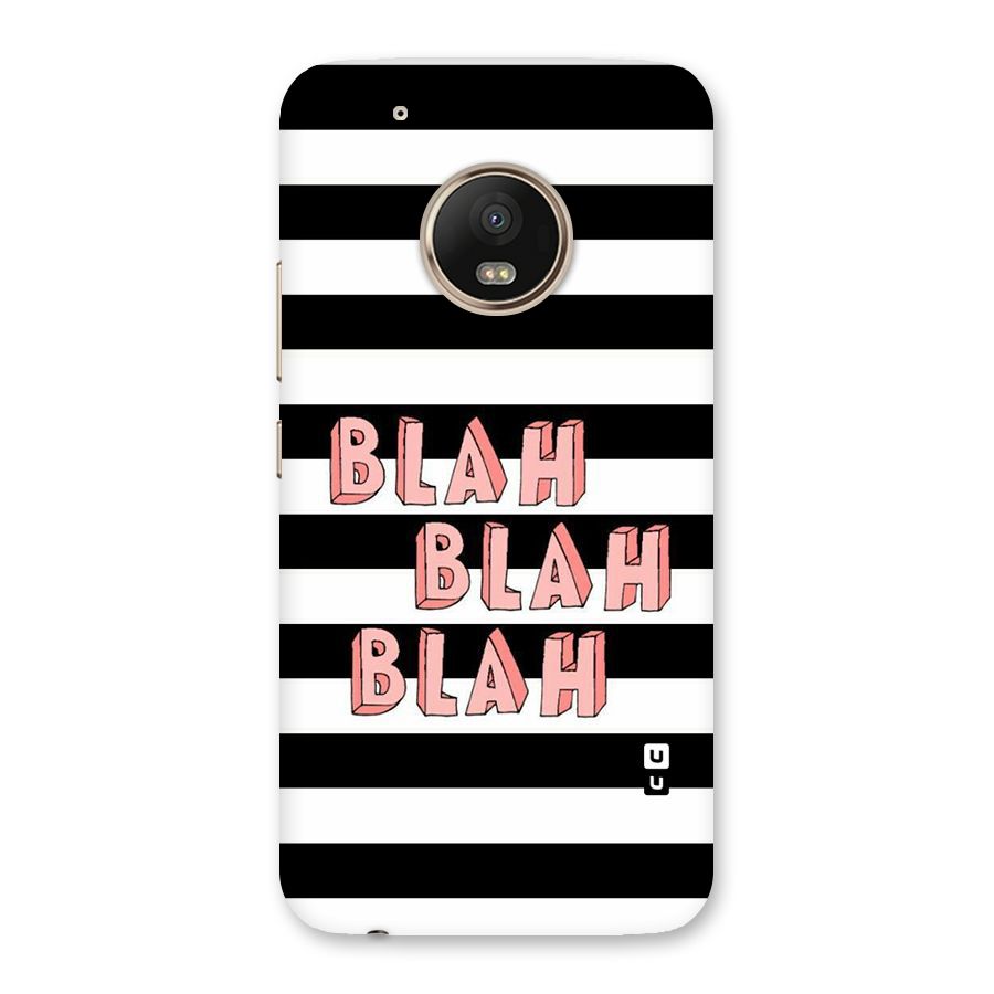 Blah Bold Stripes Back Case for Moto G5 Plus