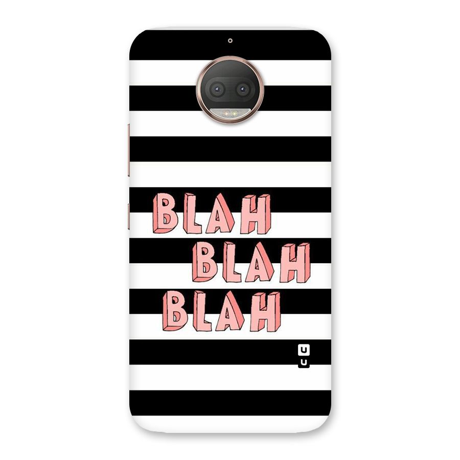 Blah Bold Stripes Back Case for Moto G5s Plus