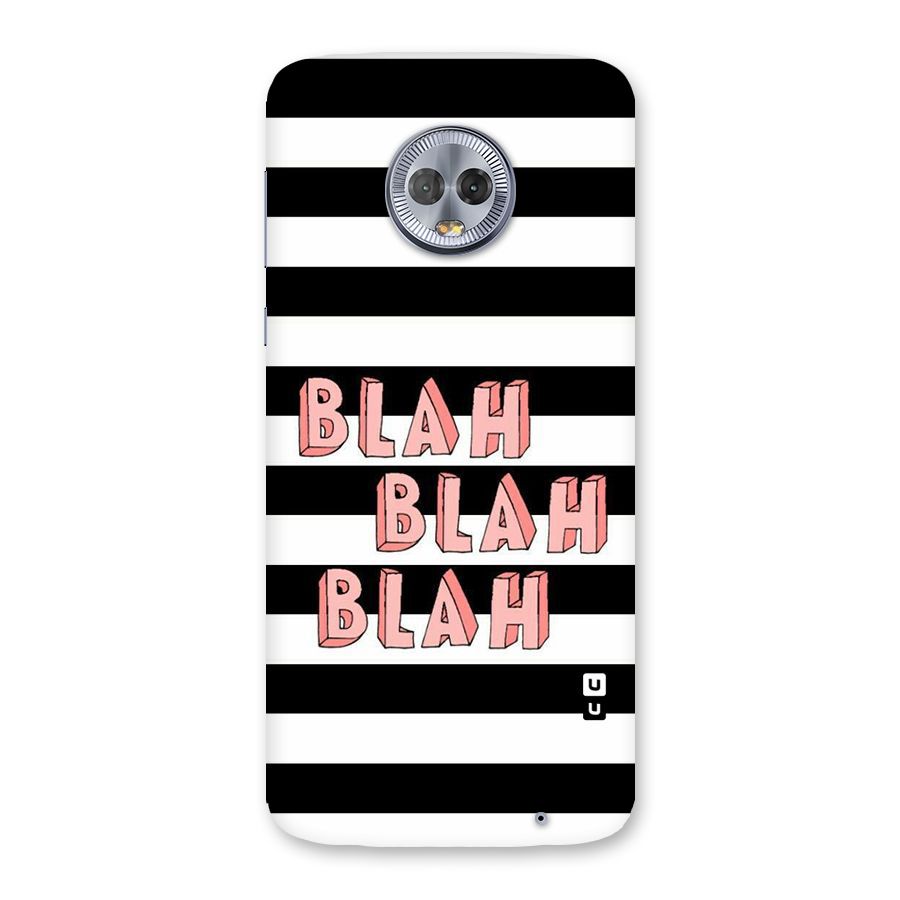 Blah Bold Stripes Back Case for Moto G6 Plus