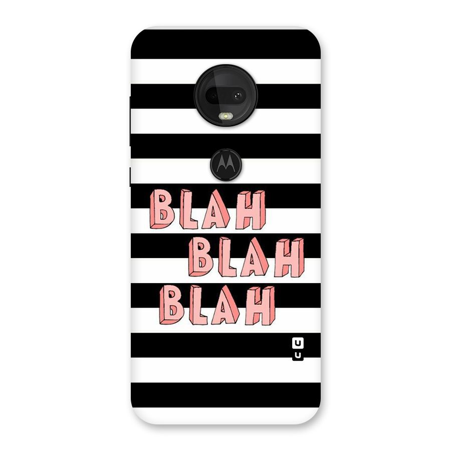 Blah Bold Stripes Back Case for Moto G7