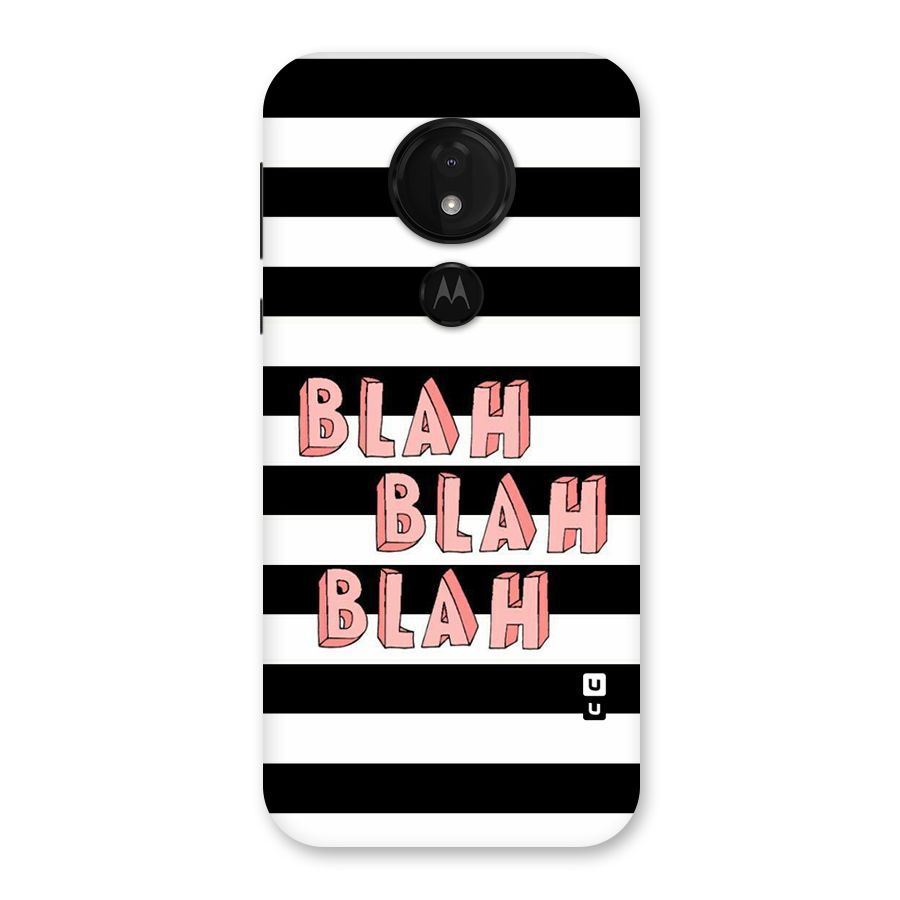 Blah Bold Stripes Back Case for Moto G7 Power