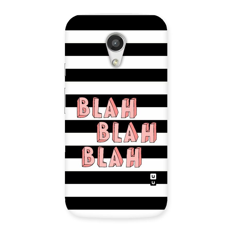 Blah Bold Stripes Back Case for Moto G 2nd Gen