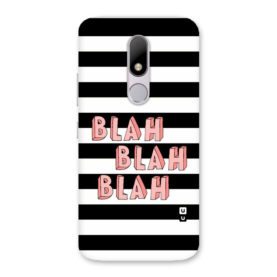 Blah Bold Stripes Back Case for Moto M