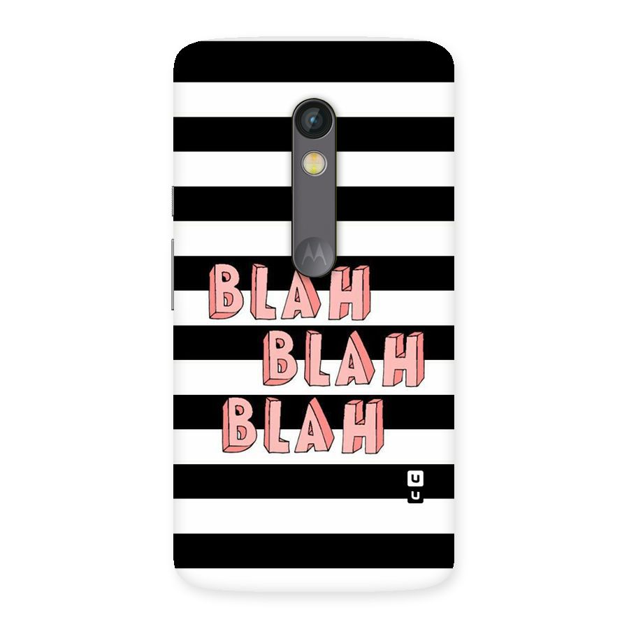 Blah Bold Stripes Back Case for Moto X Play