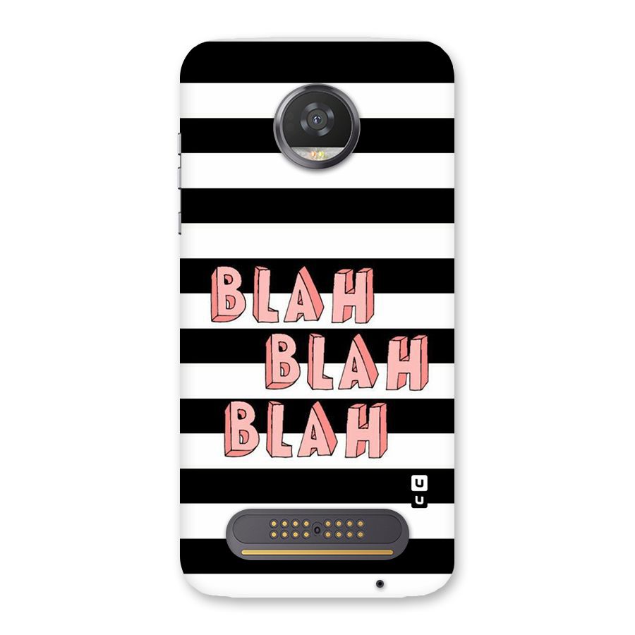Blah Bold Stripes Back Case for Moto Z2 Play