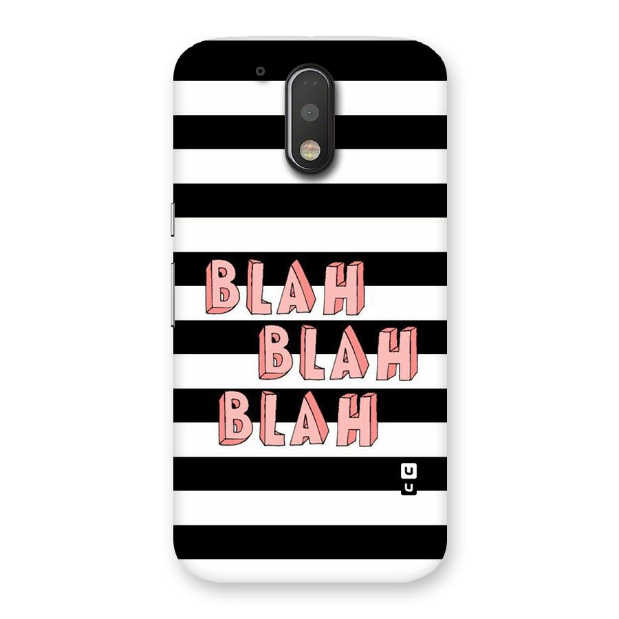 Blah Bold Stripes Back Case for Motorola Moto G4 Plus