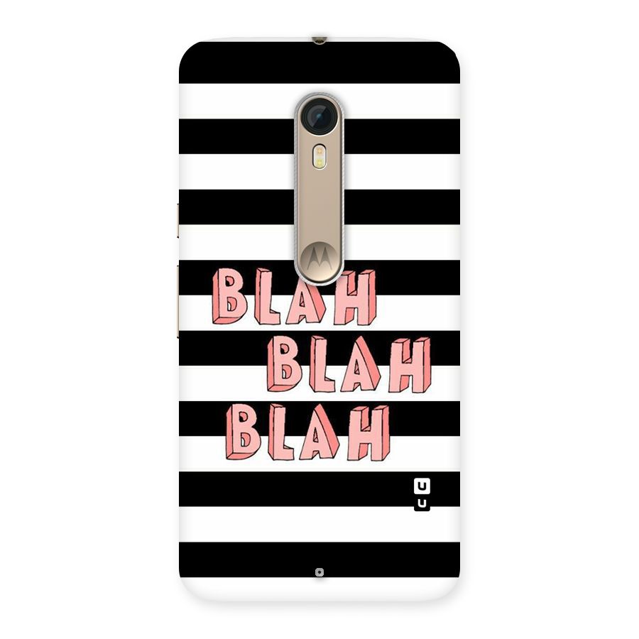 Blah Bold Stripes Back Case for Motorola Moto X Style