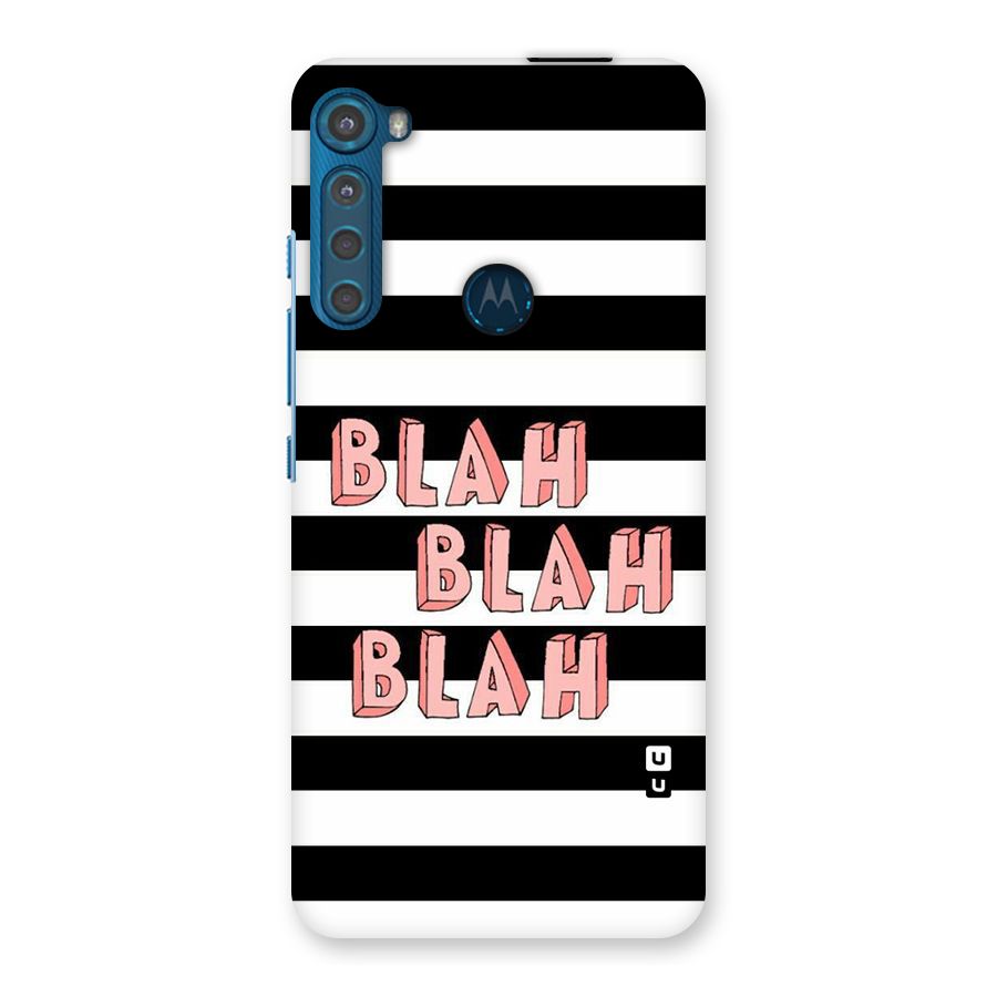 Blah Bold Stripes Back Case for Motorola One Fusion Plus