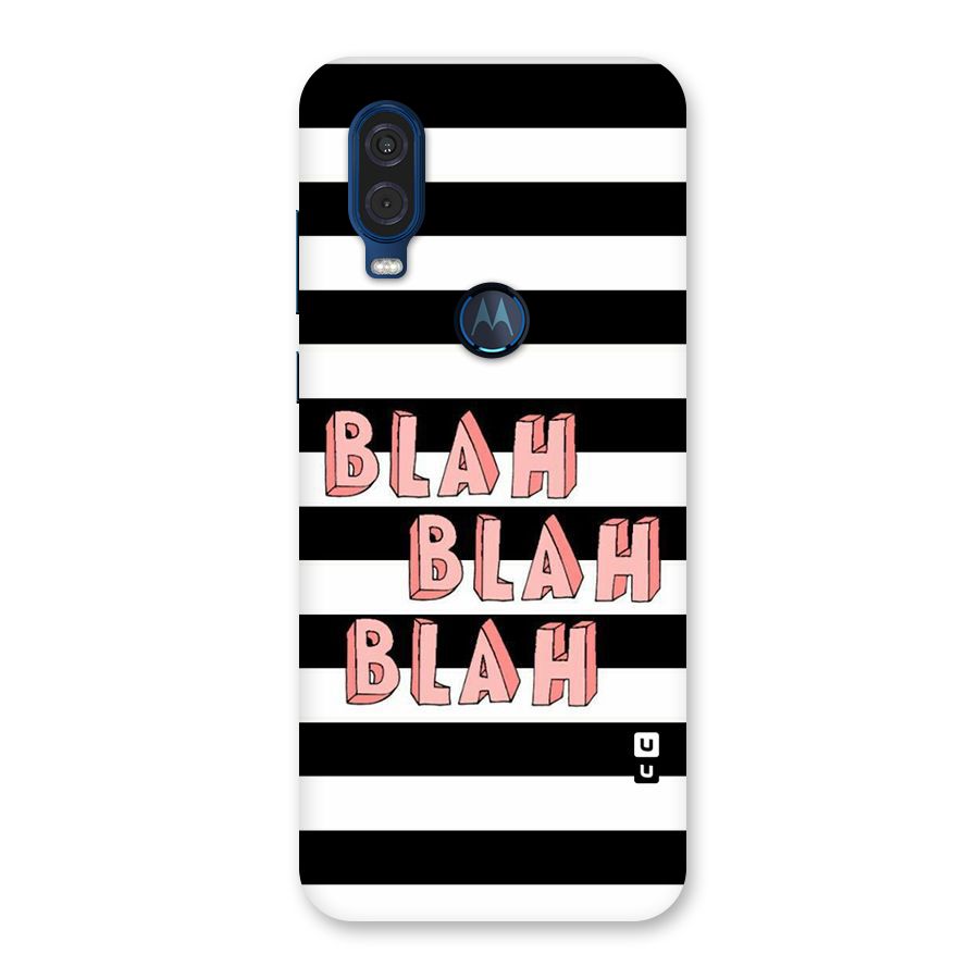 Blah Bold Stripes Back Case for Motorola One Vision