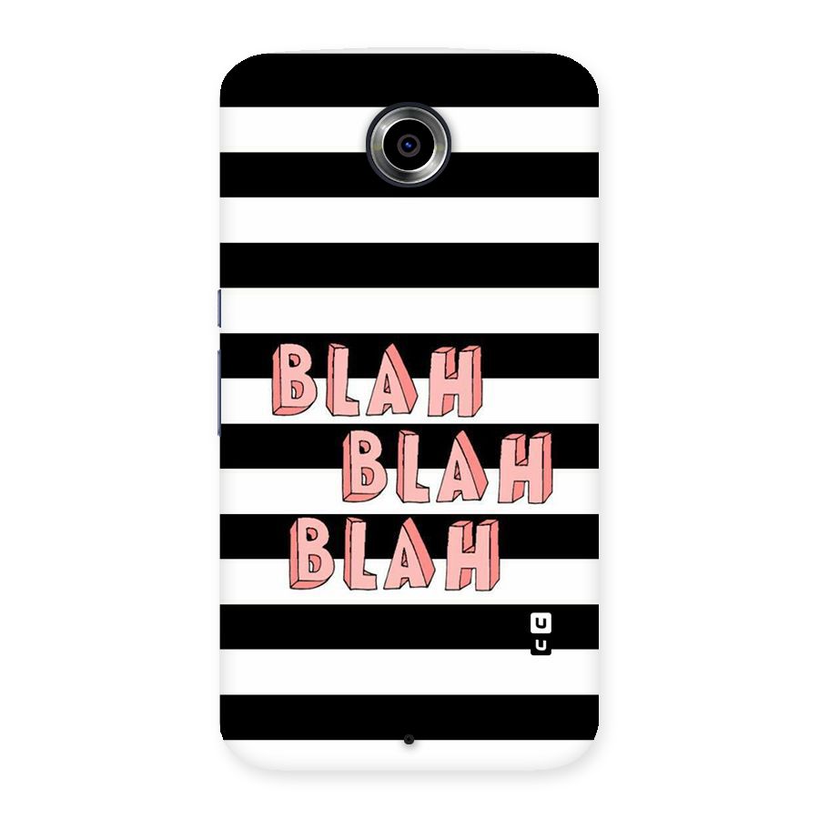 Blah Bold Stripes Back Case for Nexsus 6