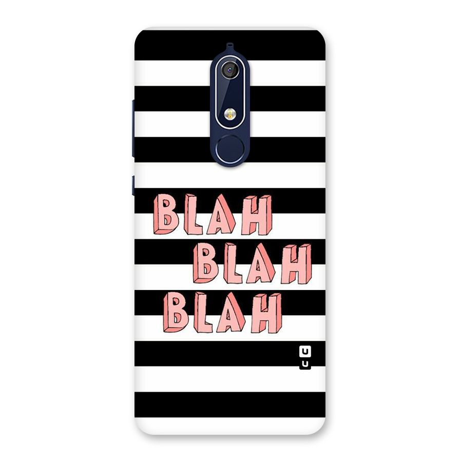 Blah Bold Stripes Back Case for Nokia 5.1