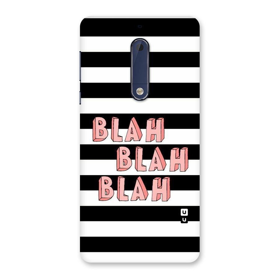 Blah Bold Stripes Back Case for Nokia 5