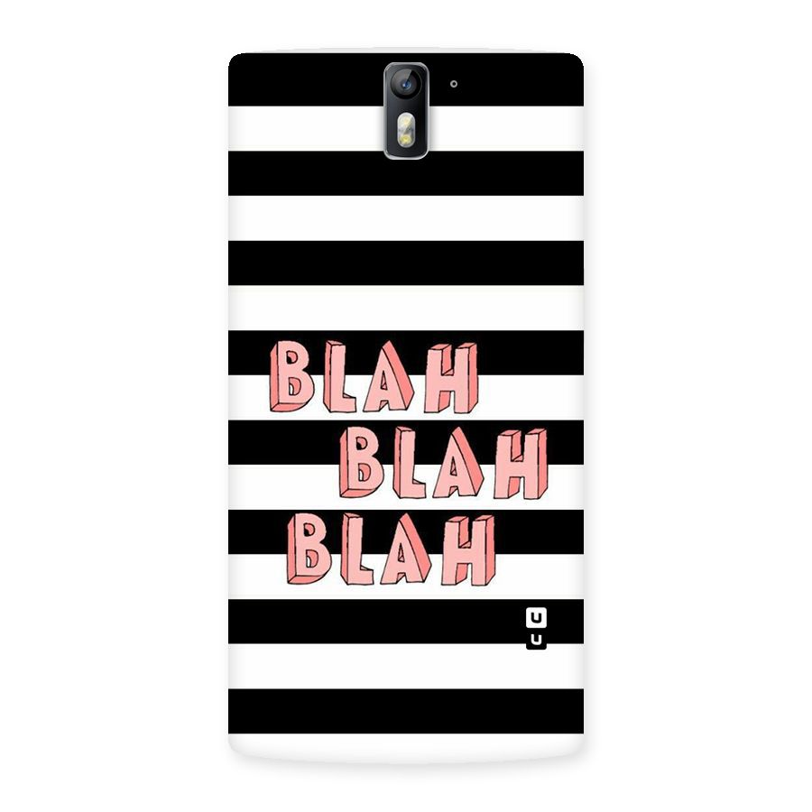 Blah Bold Stripes Back Case for One Plus One