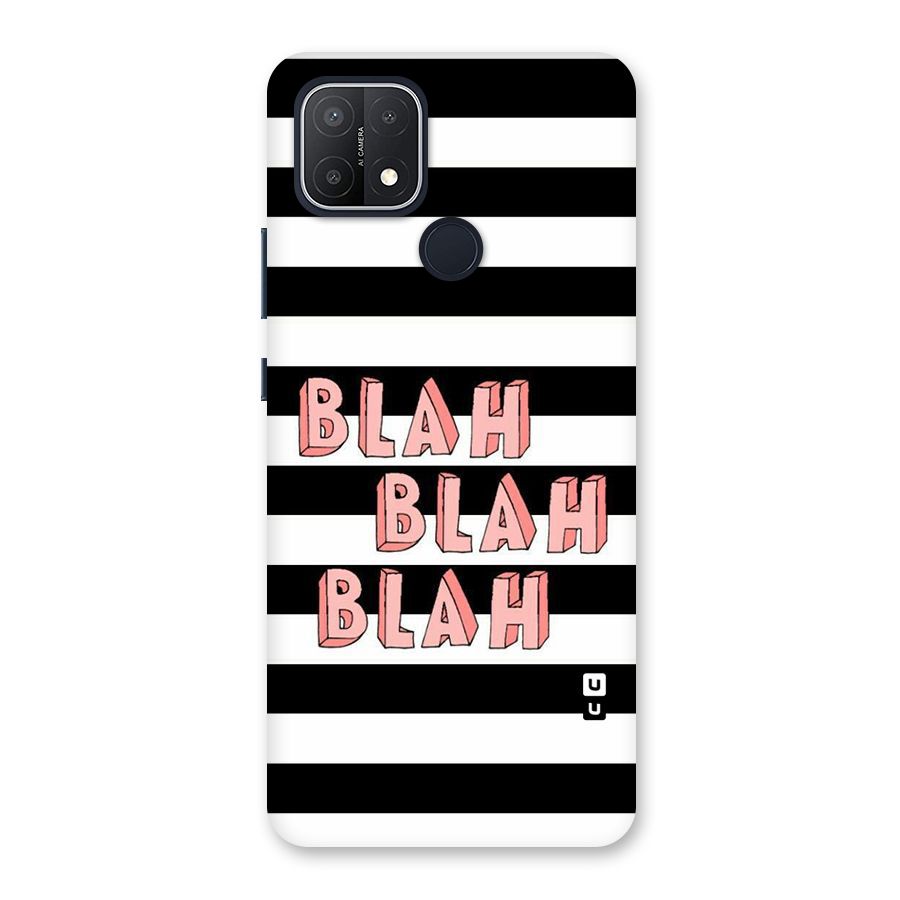 Blah Bold Stripes Back Case for Oppo A15