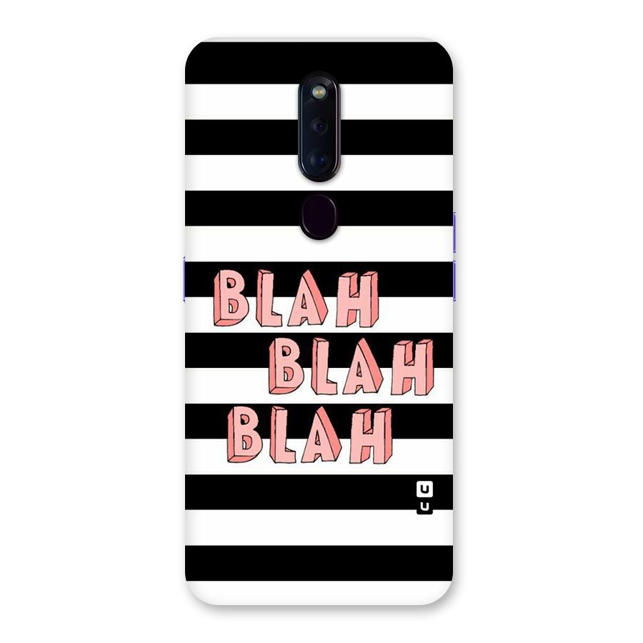 Blah Bold Stripes Back Case for Oppo F11 Pro
