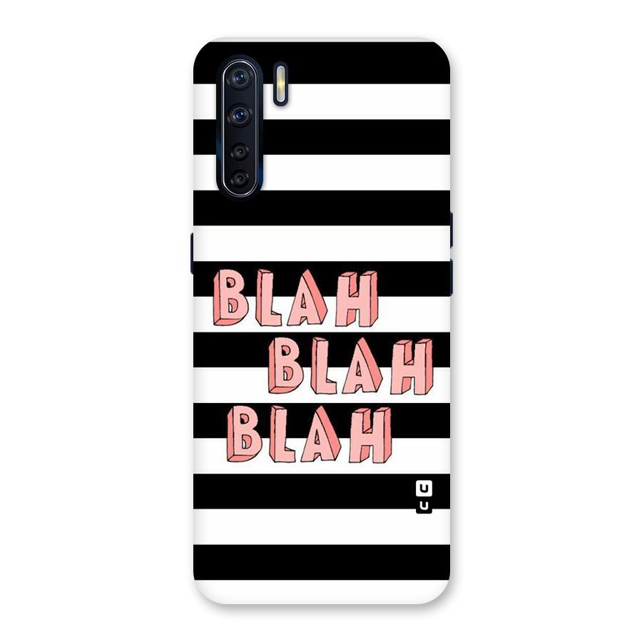 Blah Bold Stripes Back Case for Oppo F15