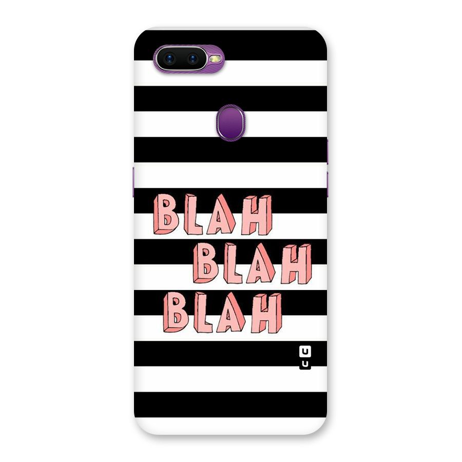Blah Bold Stripes Back Case for Oppo F9