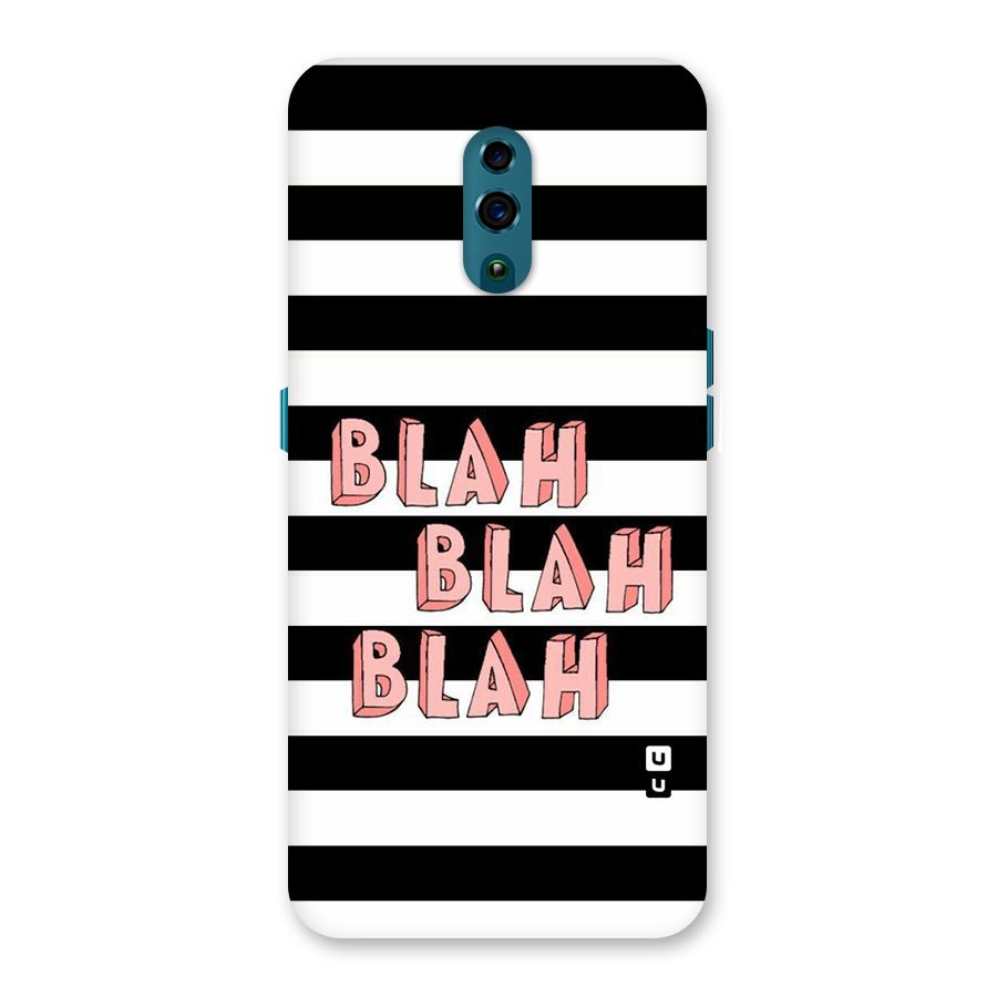 Blah Bold Stripes Back Case for Oppo Reno