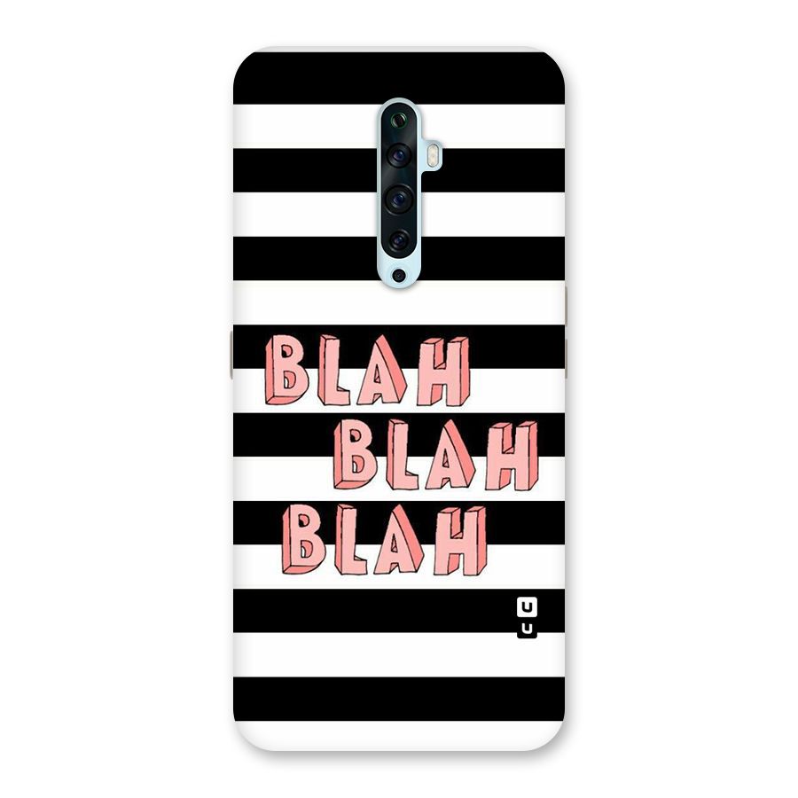 Blah Bold Stripes Back Case for Oppo Reno2 F