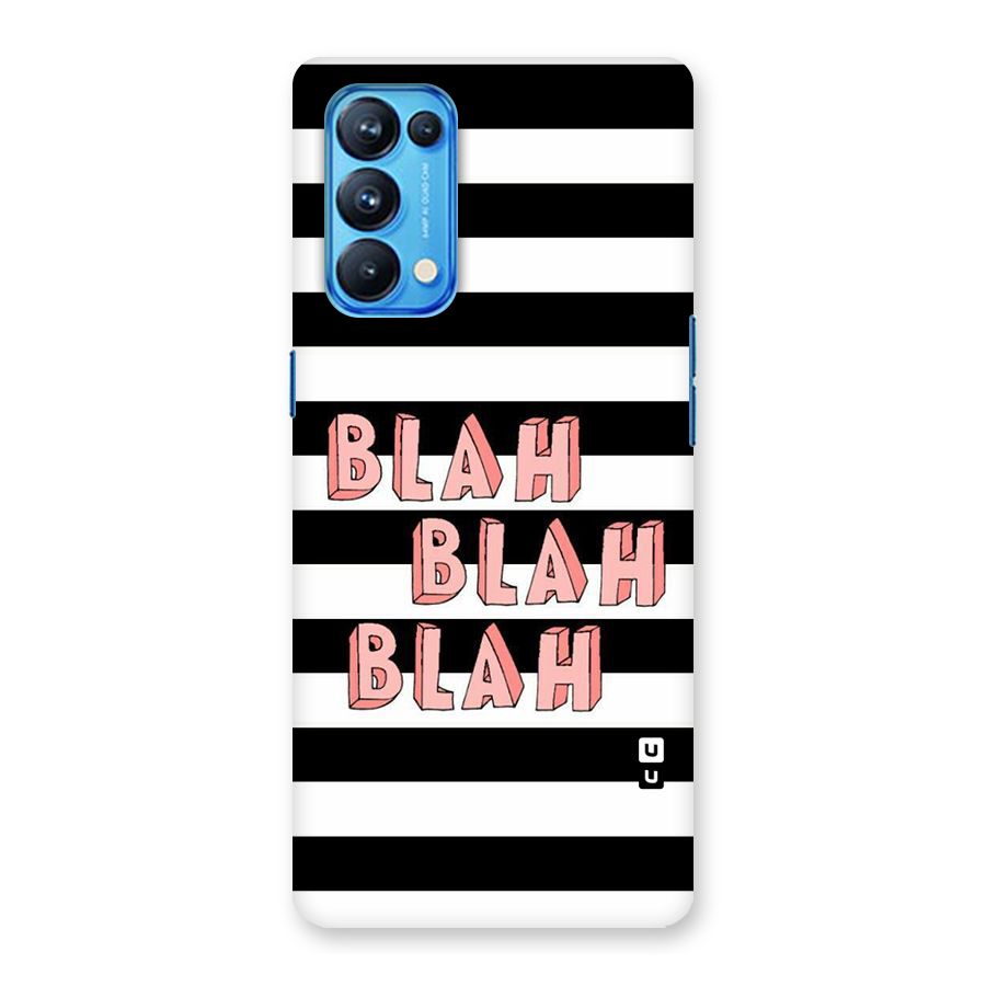 Blah Bold Stripes Back Case for Oppo Reno5 Pro 5G