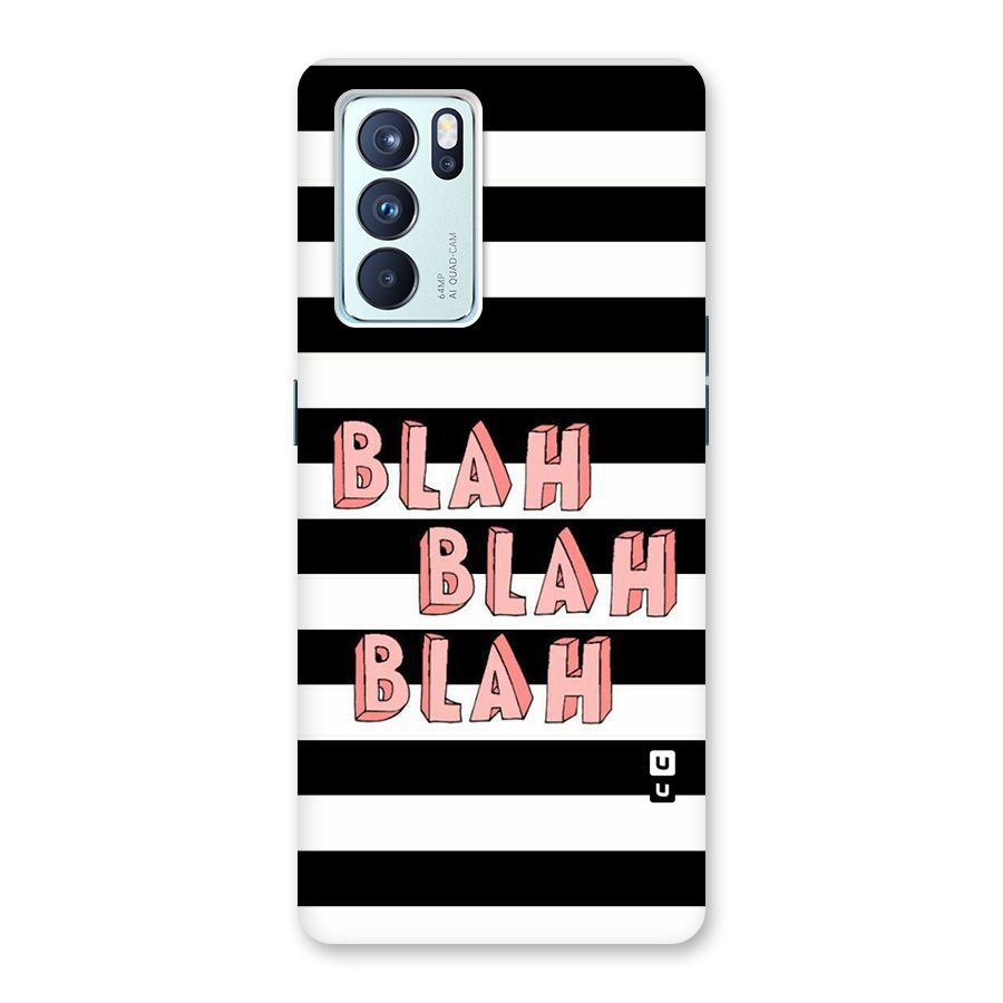 Blah Bold Stripes Back Case for Oppo Reno6 Pro 5G
