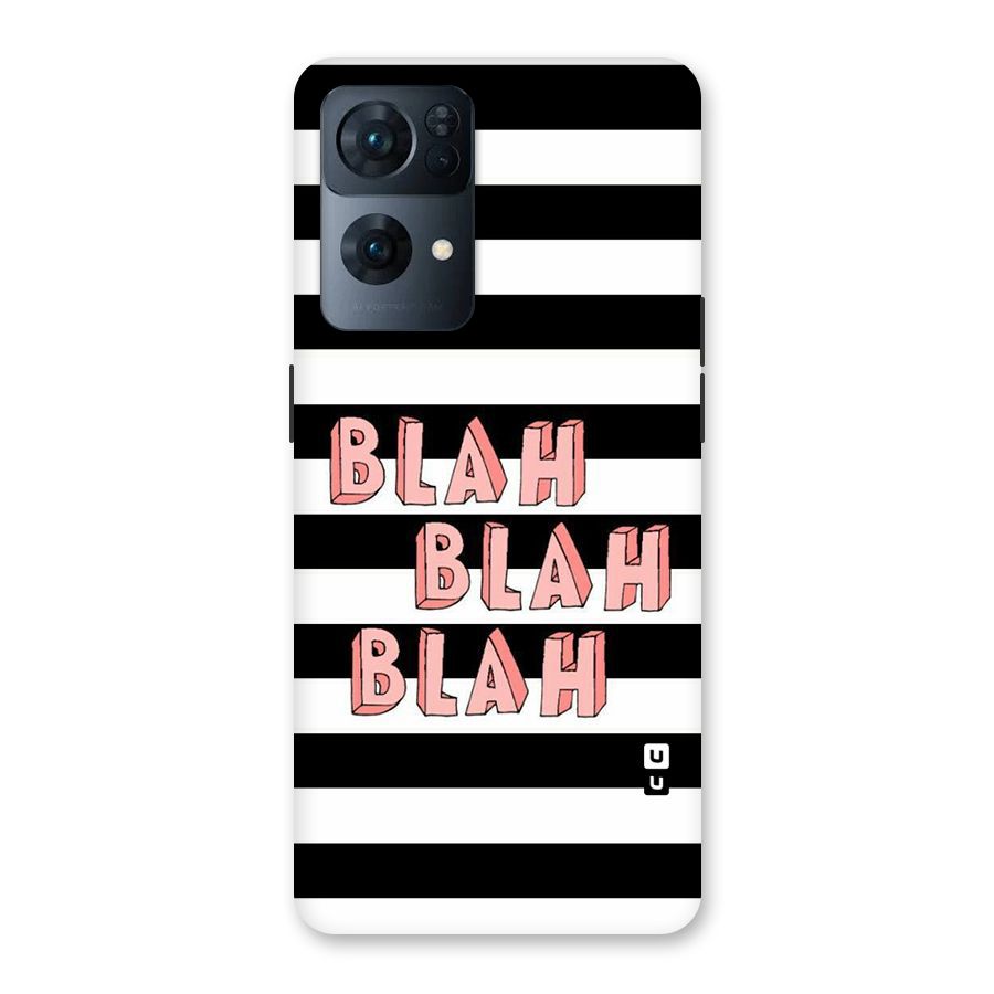 Blah Bold Stripes Back Case for Oppo Reno7 Pro 5G