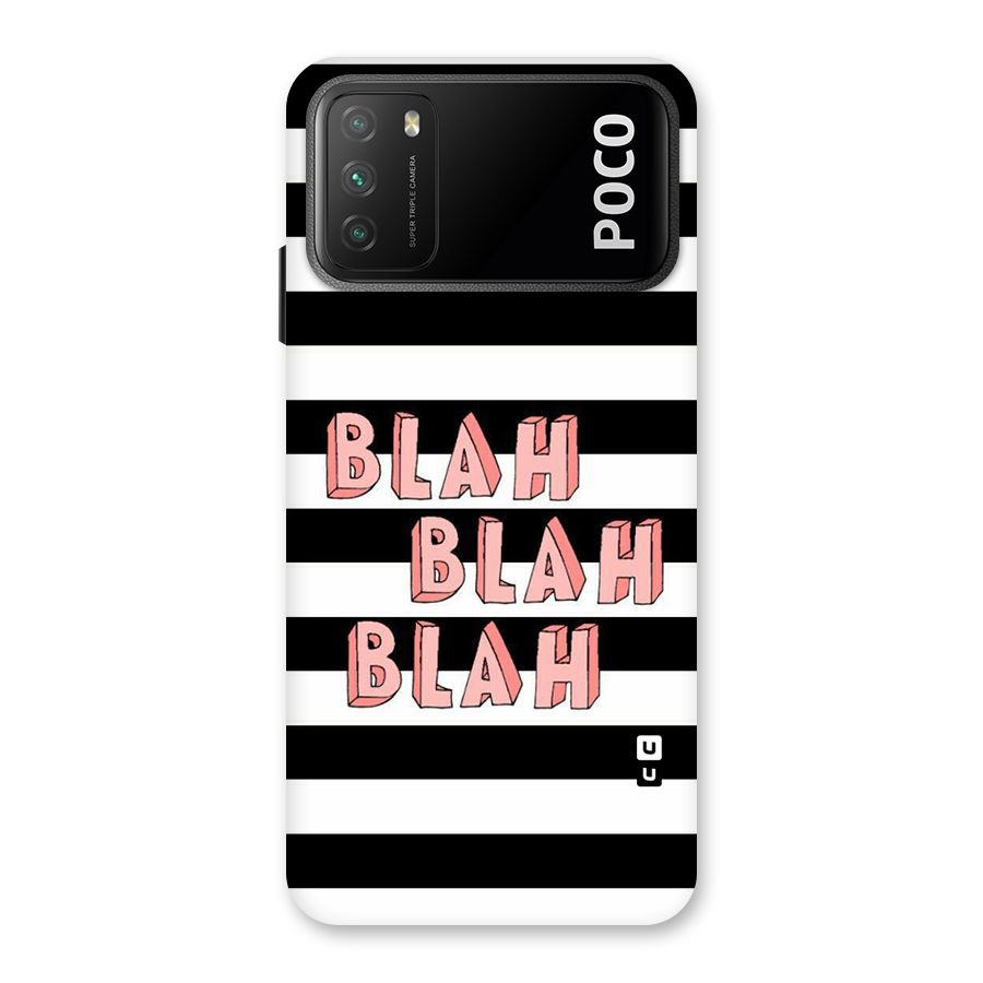 Blah Bold Stripes Back Case for Poco M3
