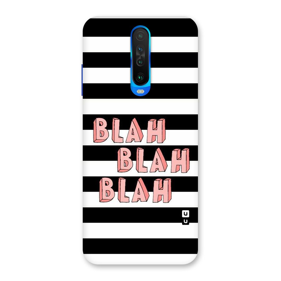 Blah Bold Stripes Back Case for Poco X2