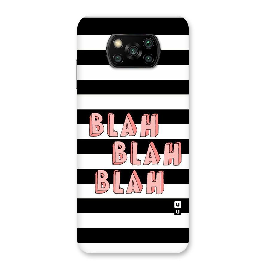 Blah Bold Stripes Back Case for Poco X3