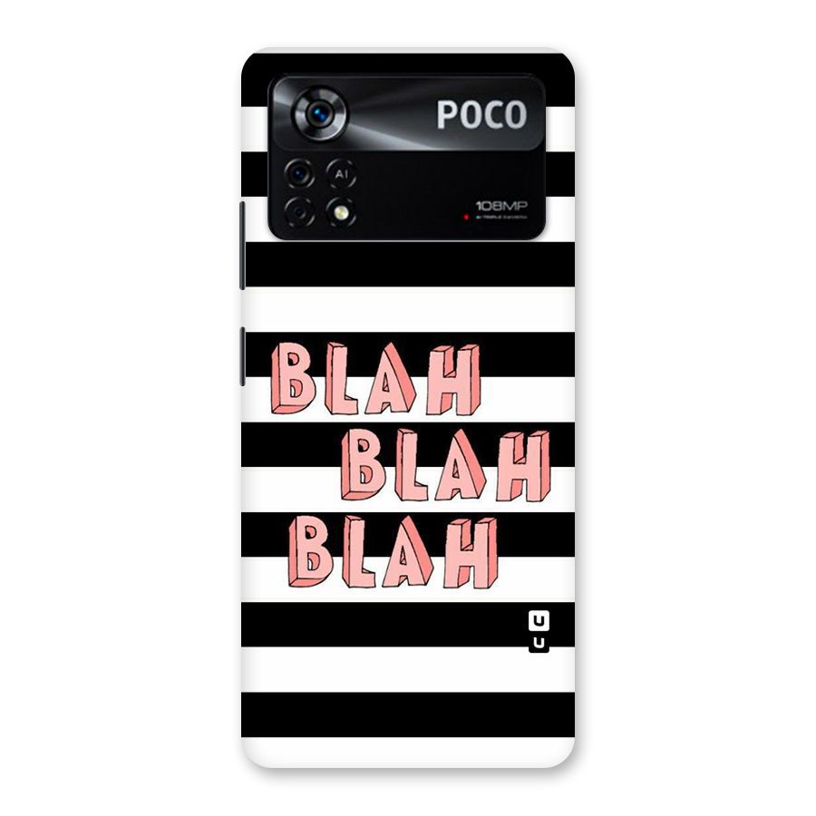 Blah Bold Stripes Back Case for Poco X4 Pro 5G