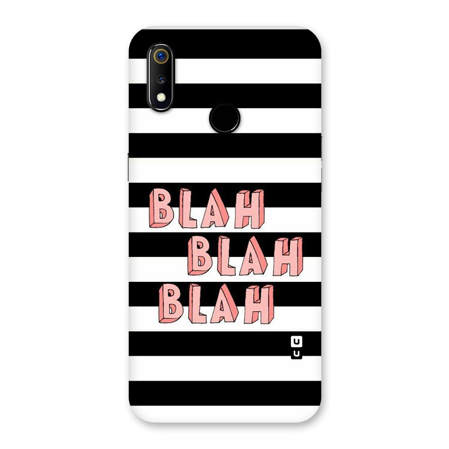 Blah Bold Stripes Back Case for Realme 3