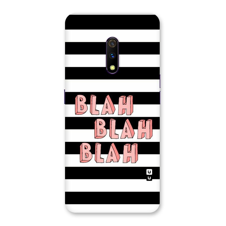 Blah Bold Stripes Back Case for Realme X