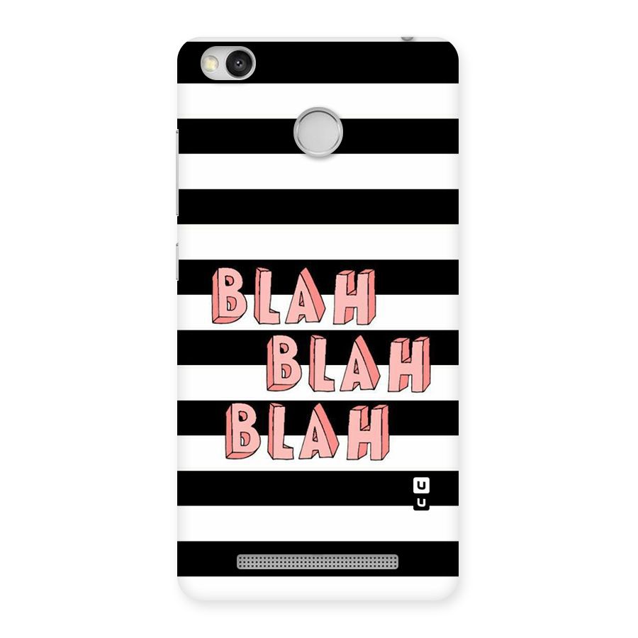 Blah Bold Stripes Back Case for Redmi 3S Prime