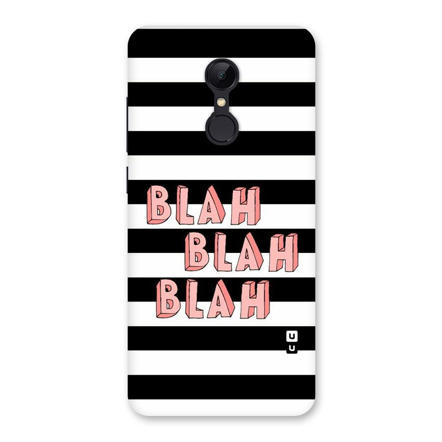 Blah Bold Stripes Back Case for Redmi 5