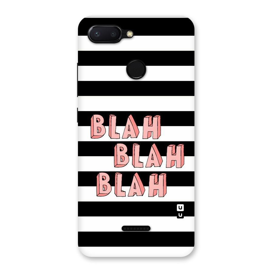 Blah Bold Stripes Back Case for Redmi 6