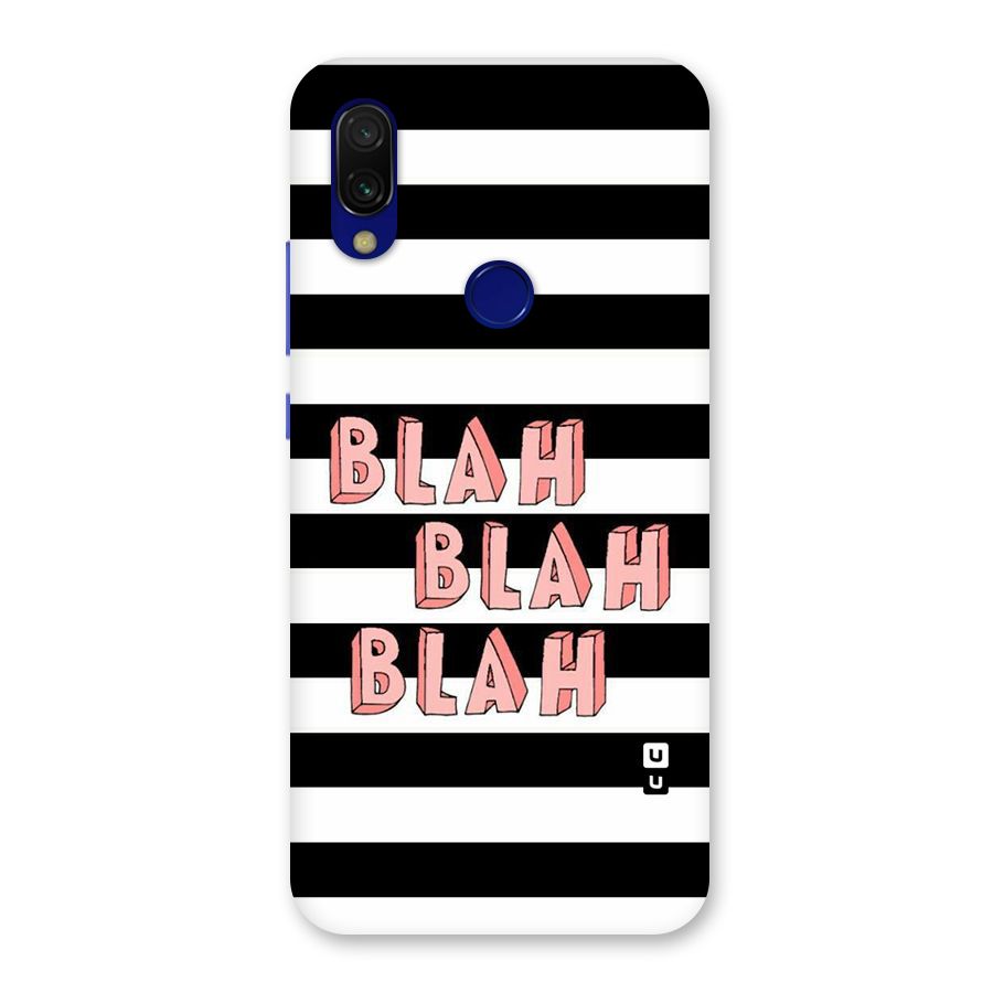Blah Bold Stripes Back Case for Redmi 7