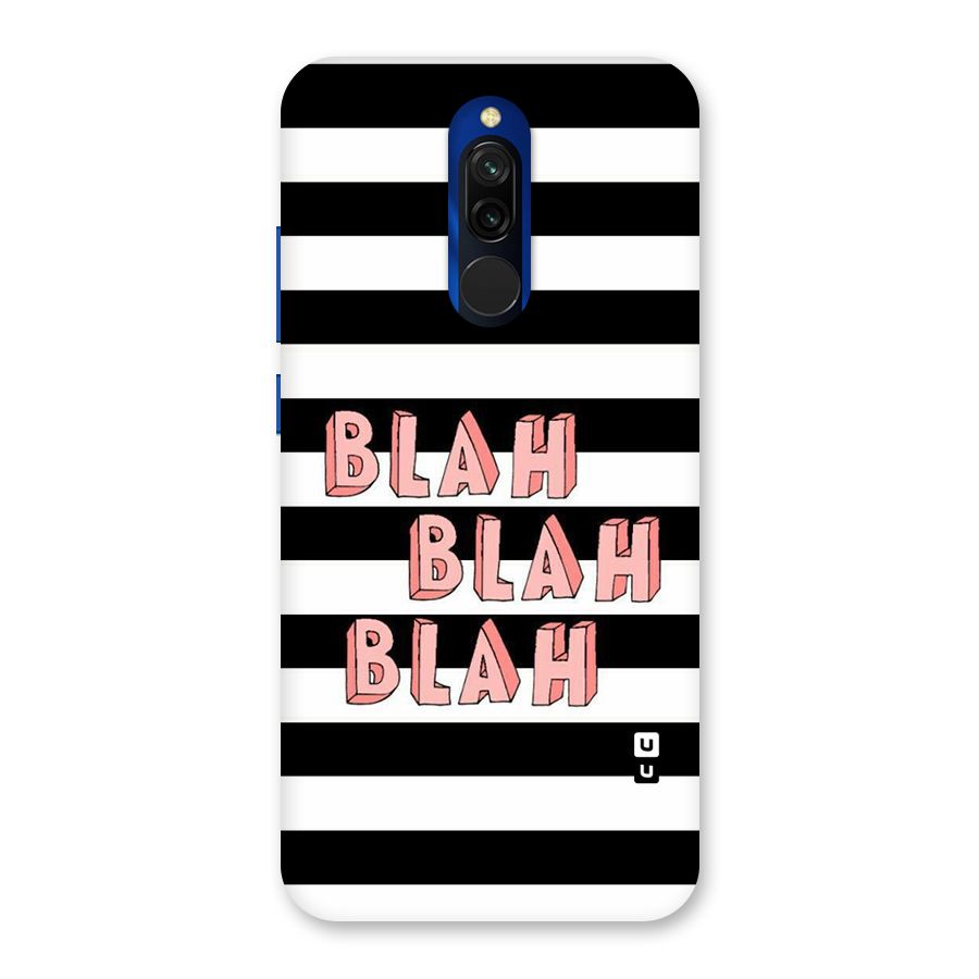 Blah Bold Stripes Back Case for Redmi 8
