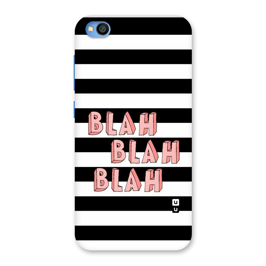 Blah Bold Stripes Back Case for Redmi Go