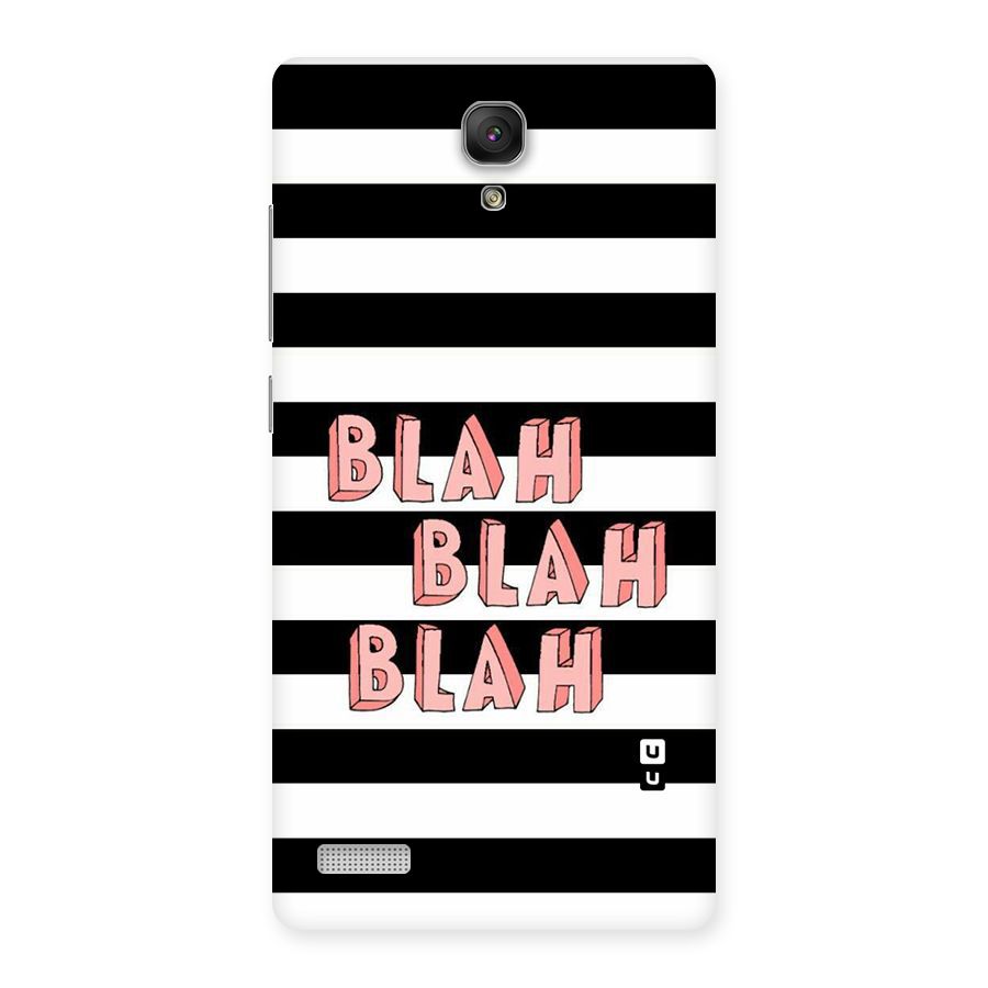 Blah Bold Stripes Back Case for Redmi Note